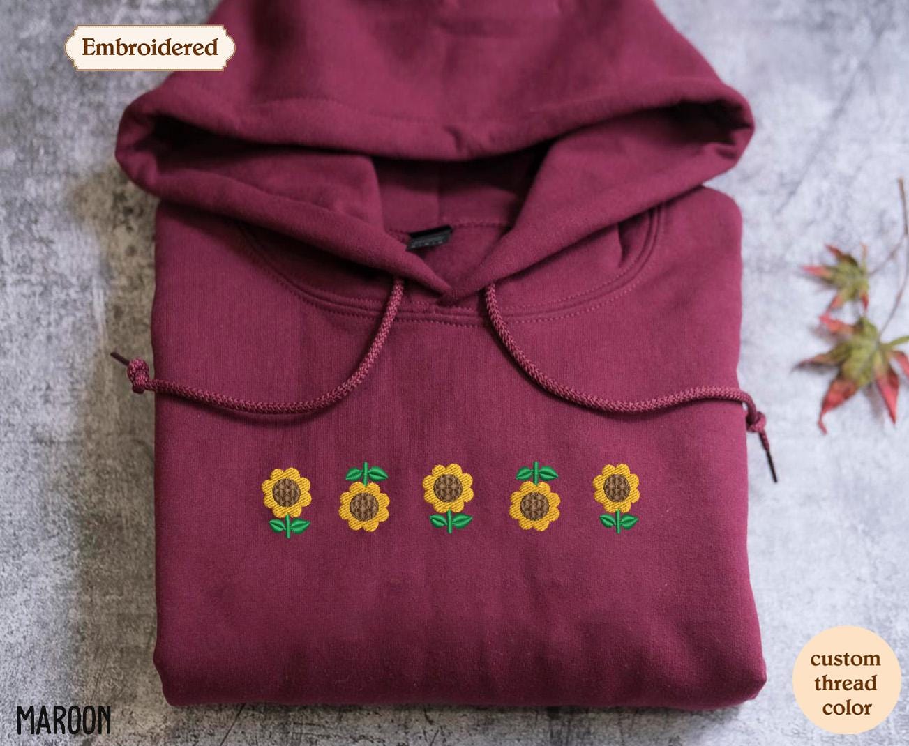 Embroidered Sunflowers