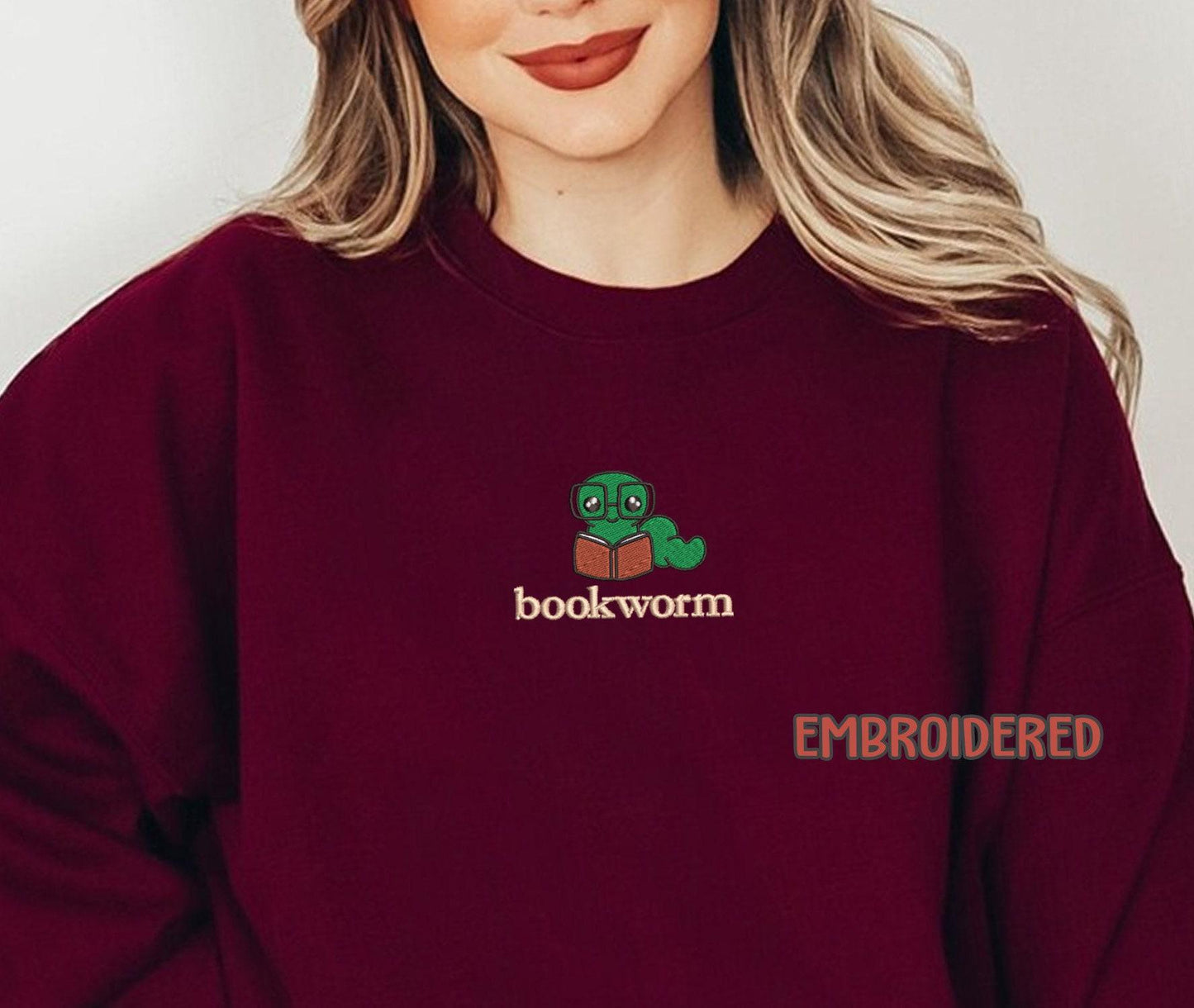 Bookworm Embroidered Sweatshirt