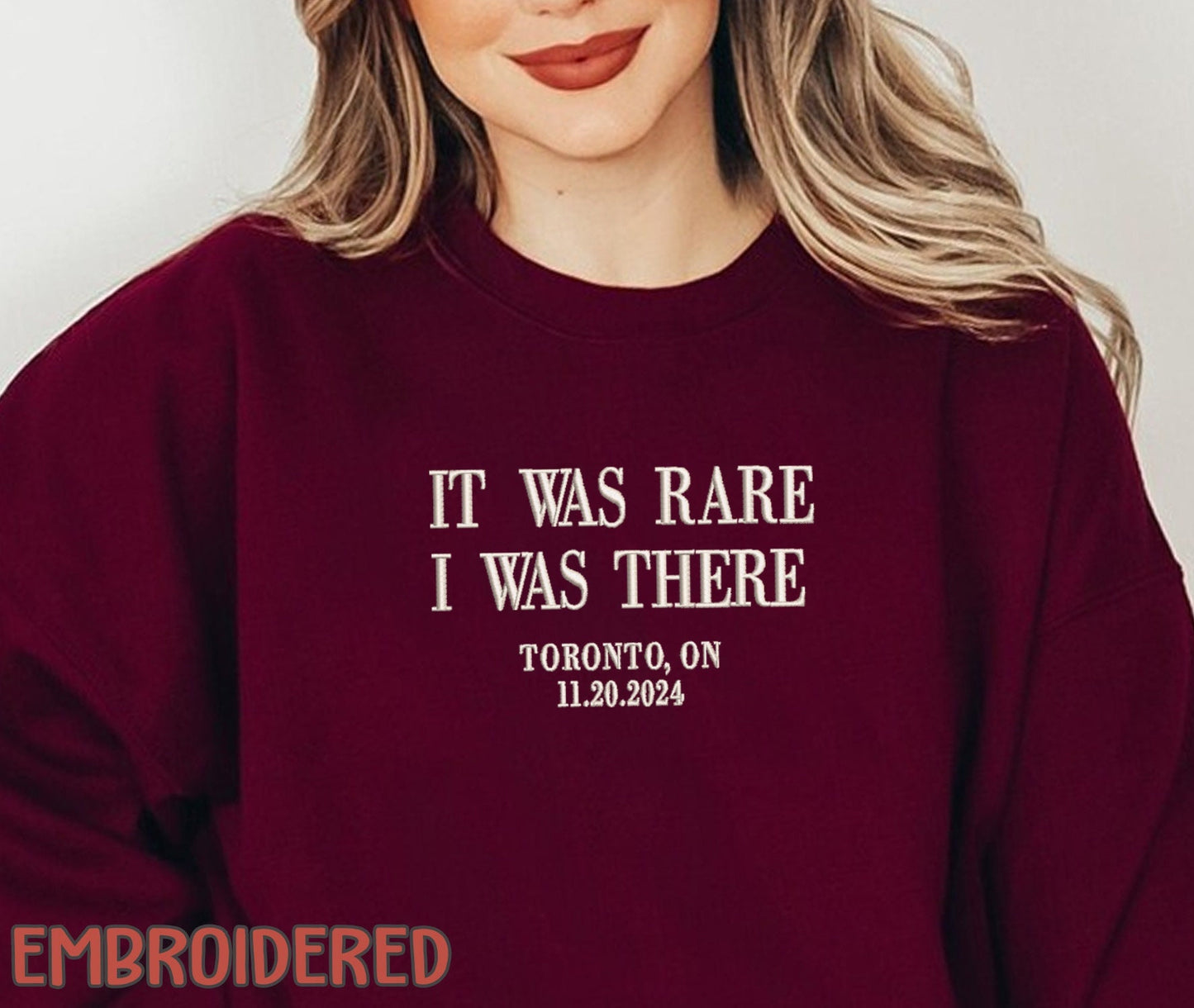 Custom Embroidered Concert Embroidered Sweatshirt