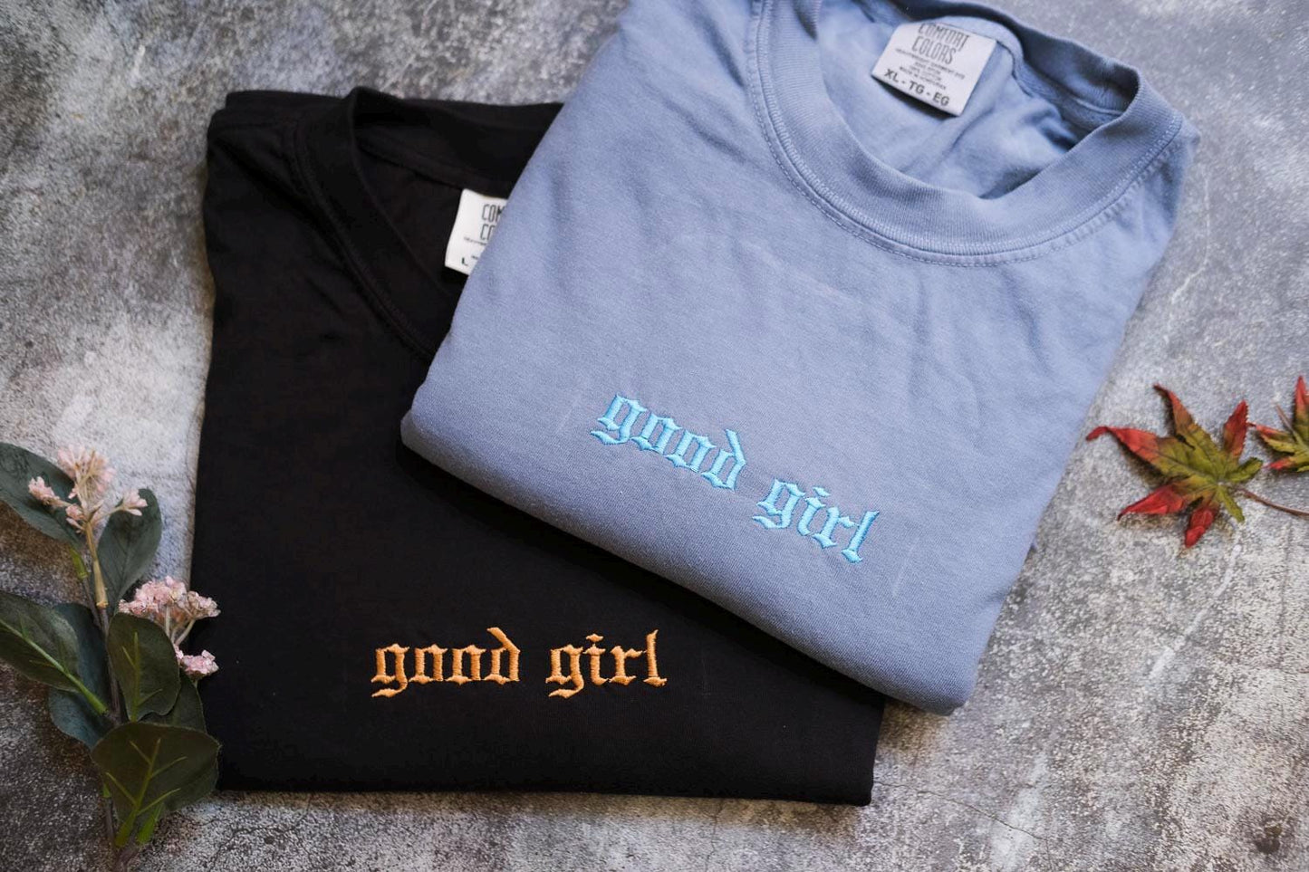 Embroidered Comfort Colors Good Girl Shirt Romantasy Book club, spicy book, bookish girly shirt, Book Lover Bookish Tee Dark Romance Shirt