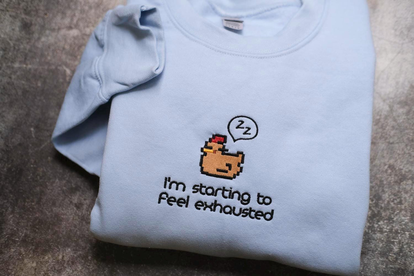 Pixel chicken I'm Starting To Feel Exhausted Valley Shirt, Sleepy Chicken Sweater, Pixel Art, Gamer Gift, For Him Pelican Town