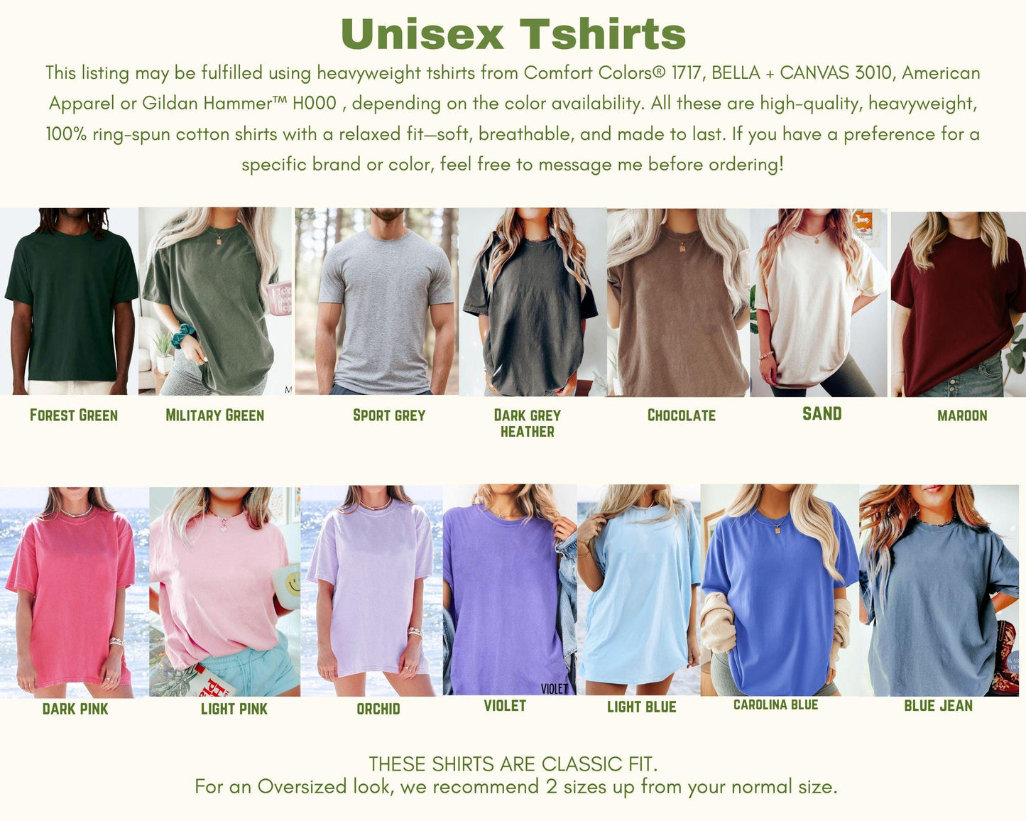 a group of women's tshirts with different colors