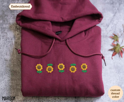 Embroidered Sunflowers
