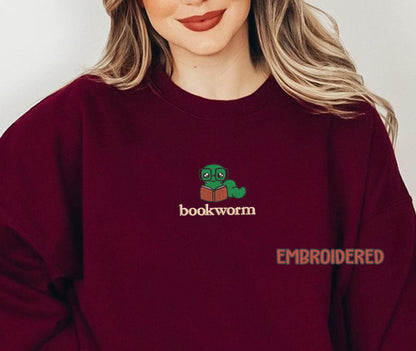 Bookworm Embroidered Sweatshirt