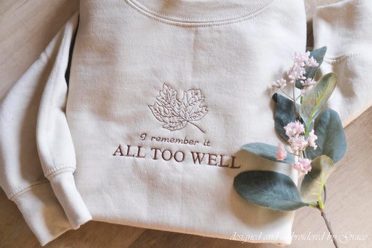 All Too Well Embroidered Sweatshirt