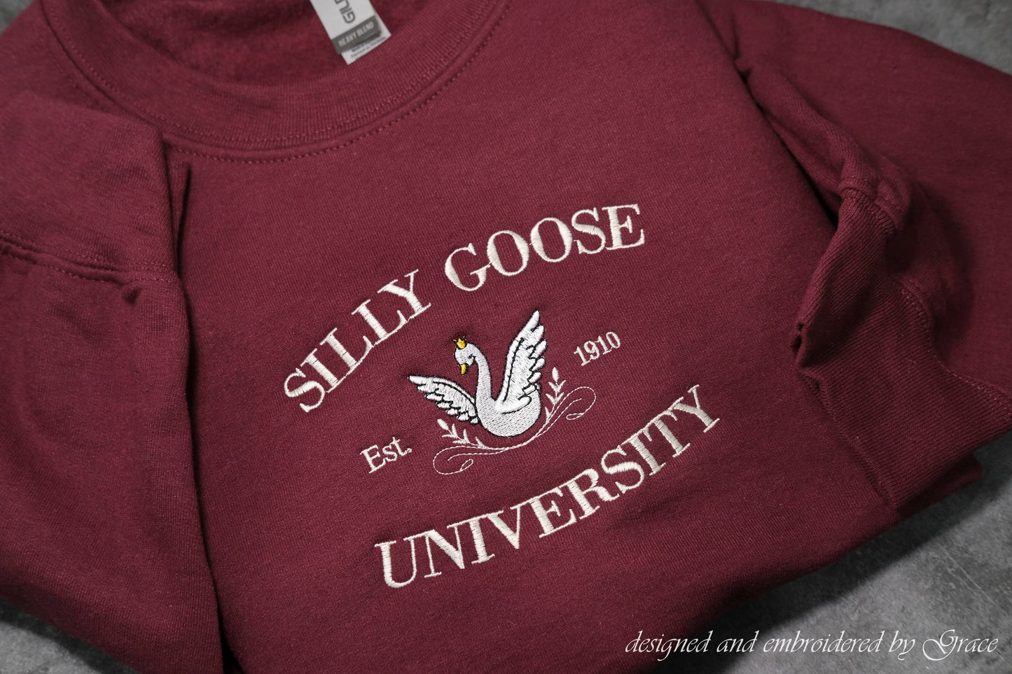 Silly Goose University Embroidered Sweatshirt | Hoodie | Tshirt