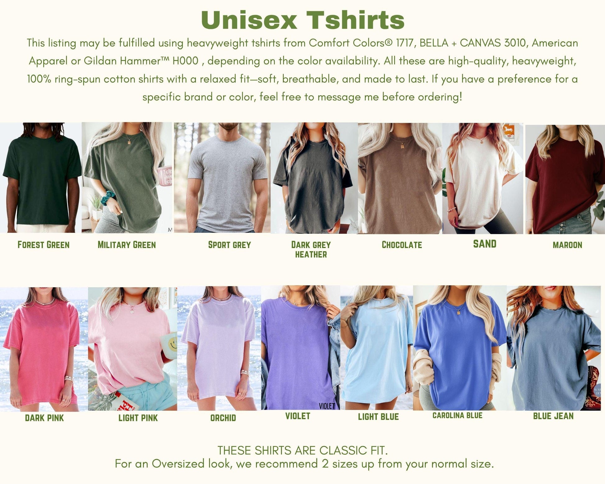 a group of women&#39;s tshirts with different colors