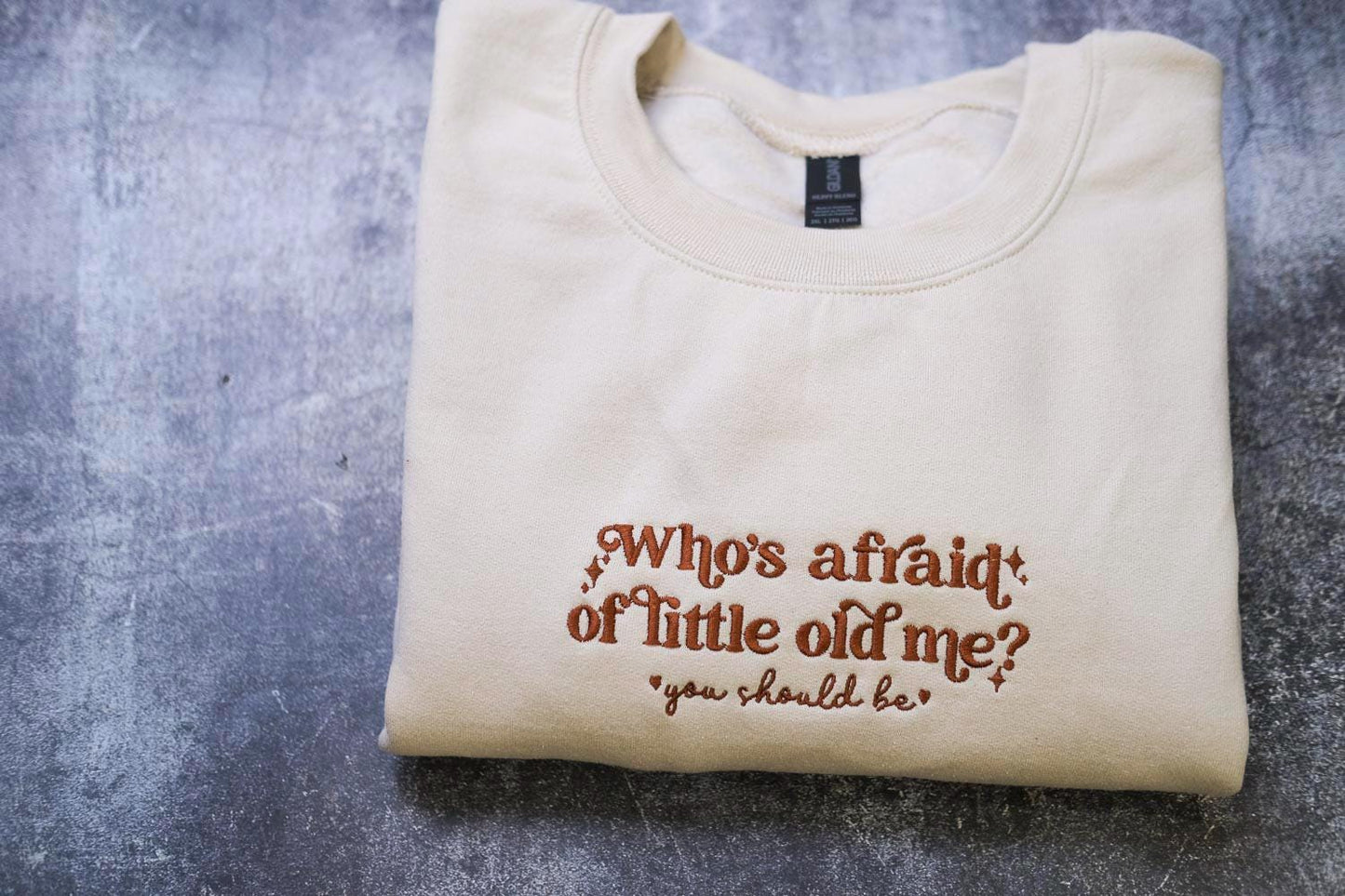 Little old me, who's afraid shirt, gift for coquette girlie, who's afraid? embroidered shirt, who's afraid, Tortured Sweatshirt, Poet gift
