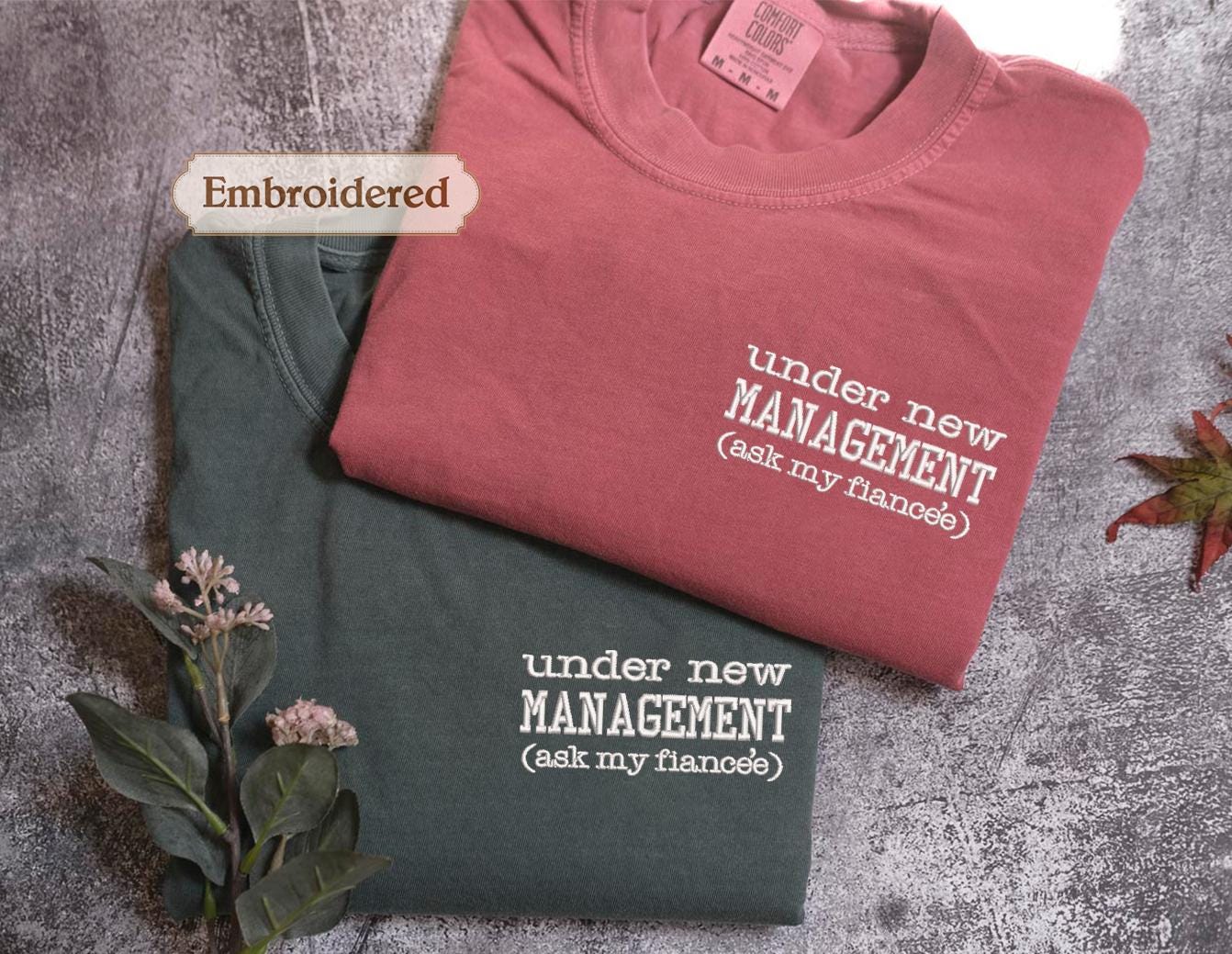 Engagement Fiance Shirt, Funny Groom Shirt, Under New Management, Comfort colors tee Engaged tee Husband To Be, Wedding Shirt Fiance Gifts