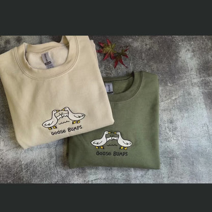 Embroidered Goose Bumps Comfort Colors T-Shirt Goose Bumps T-Shirt Comfort Colors Cozy T-Shirts Unisex Goose Shirt Fathers Day Gift