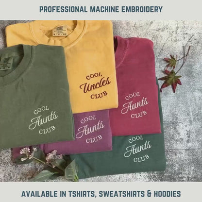 Embroidered Cool Aunts Club Shirt, Cool Aunts Shirt, Favorite Aunt Shirt, Cool Aunt Gift from Niece, New Aunt Shirt, Gift for Cool Aunts