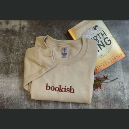 Bookish Embroidered Sweatshirt,Embroidered Sweatshirt,Trendy sweatshirt,Reading Sweatshirt,Book Readers Gift,Book Readers Gift