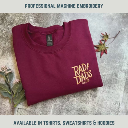 Rad Dad Club Embroidered Comfort Colors T-Shirt-Fathers Day Shirt-Dad Shirt-Fathers Day Gift-Garment Dyed T Shirt-Gift for him