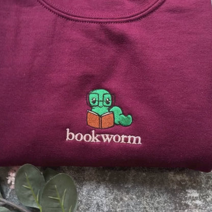 Bookworm Embroidered Sweatshirt