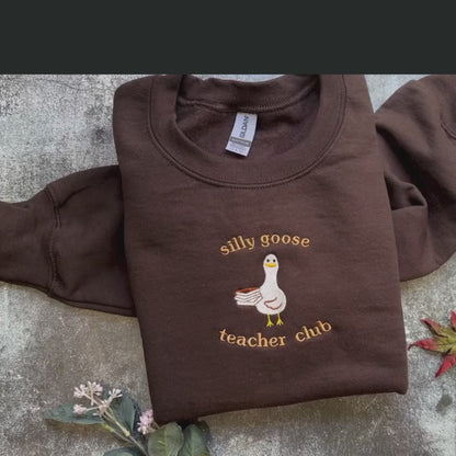 Silly Goose Teacher Club Embroidered Shirt